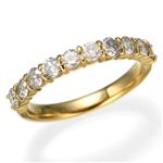 K18YG(イエローゴールド) ダイヤモンド1.0ctエタニティリング 13号