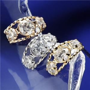 K18ローブダイヤモンドピアス K18YG