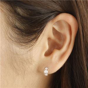 K18ローブダイヤモンドピアス K18YG