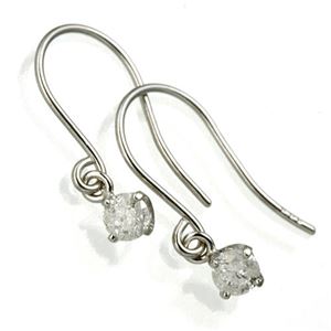 PT0.1ctダイヤモンドピアス フックピアス プラチナ