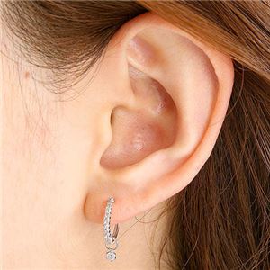 ダイヤハーフエタニティ計0.3ct ダイヤモンドピアス SILVER