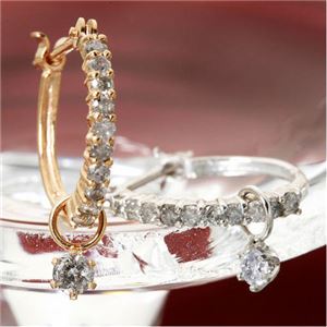 ダイヤハーフエタニティ計0.3ct ダイヤモンドピアス SILVER