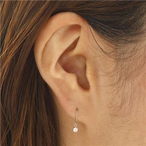 PTダイヤモンドピアス フックピアス プラチナ