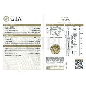 Dカラー IFクラス EXカット0.5ctダイヤモンドペンダント/ネックレス（GIA鑑定書付き）