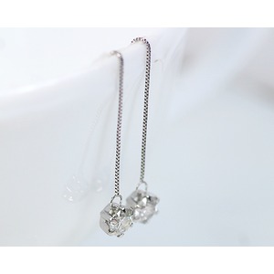 プラチナ 0.6ctダイヤモンドピアス チェーンピアス