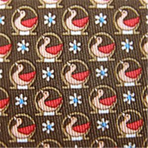 Ferragamo（フェラガモ） シルクネクタイ Brown ロゴ系 N-FER-A00703 第2画像
