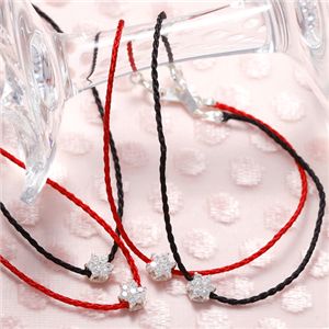ラッキースターネックレス&ブレスレットセット レッド