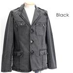 THREE STONES THROW ミリタリーデザインジャケット TST71303 ブラック L