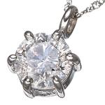 K18WGダイヤモンド0.5ctペンダント