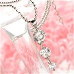 1ct CZスリーストーンペンダント
