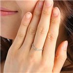 K18 ダイヤ0.1ct チェーンリング <WhiteGold>