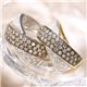 14k/チョコ＆ホワイトダイヤKISSマークパヴェリング YellowGold 21号（他サイズ有り）
