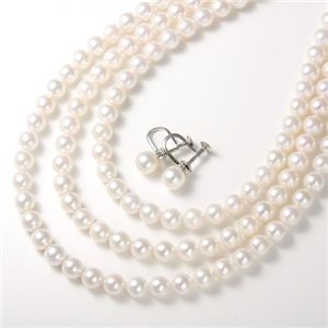 あこや本真珠 ネックレス&イヤリング4点セット