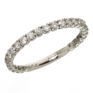 Pt900 �_�C�������h25�΍��v0.47ct �n�[�t�G�^�j�e�B�����O 13��