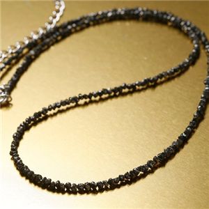 原石ブラックダイヤ合計14ctネックレス