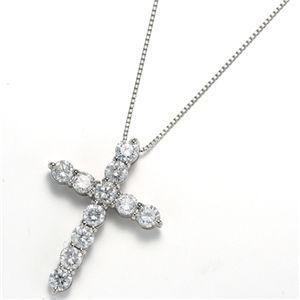 プラチナ5ct ダイヤモンドクロスネックレス