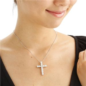 プラチナ5ct ダイヤモンドクロスネックレス