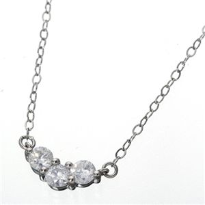 プラチナ0.15ct SIクラスダイヤモンドV3ストーンペンダント