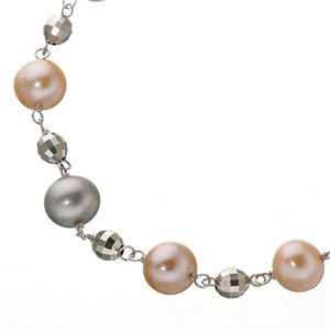 池蝶真珠 2カラー使用 パールブレスレット