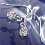K18WG ピンクダイヤ合計0.15ct ピアス