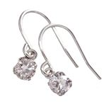 K18WG ピンクダイヤ合計0.15ct ピアス