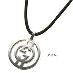 GUCCI レザーチョーカー ダブルG/163463