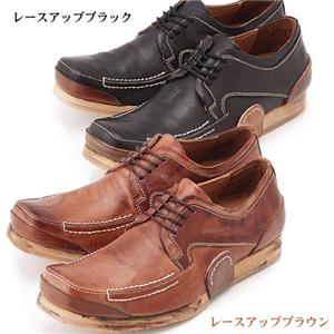 BOTCH　サンドイッチラバーソール　レザーシューズ　2682 レースアップ ブラウン 40（25.0cm）