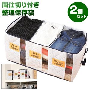 間仕切り付き整理保存袋(窓付き)【2個セット】