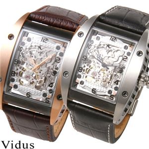 Vidus（ヴィダス） メンズ スケルトン ベルトウォッチ 9688M
