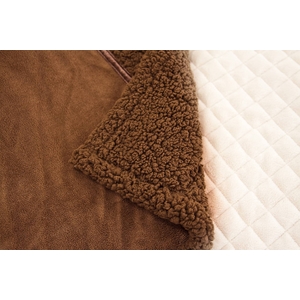マイクロファイバーぬくぬく2枚合わせ毛布（ボリュームタイプ） ダブル ブラウン