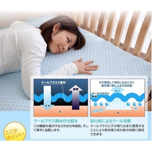 さらっとクールプラス敷パッド ブルー シングル 【2枚セット】