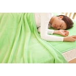 ふっくらマシュマロタッチ マイクロファイバー毛布&敷きパッドセット シングル グリーン