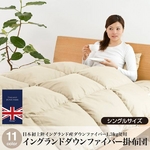 イングランドダウンファイバー 掛布団 シングルサイズ オレンジ