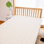 マイクロファイバーぬくぬく敷パッド　ダブルサイズ　アイボリー