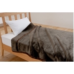 ぽかぽか温感加工毛布 シングル ブラウン