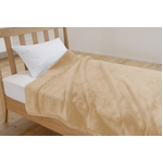 ぽかぽか温感加工毛布 シングル ベージュ