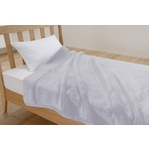 ぽかぽか温感加工毛布 シングル シルバー