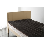 ぽかぽか温感加工ロングファー敷パッド シングル ブラウン