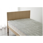 ぽかぽか温感加工ロングファー敷パッド シングル シルバー