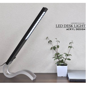 アクリルウェーブデザイン　オシャレLEDデスクライト/青色ムードライト　