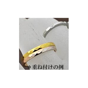 ステンレスリング ダイヤモンドカット細身リング ピンクゴールドカラー 7号