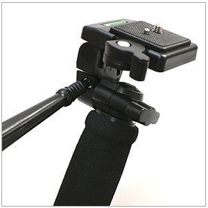 デジカメ・一眼レフ・ビデオ用アルミ製軽量一脚 【三脚不可の山道や階段用】