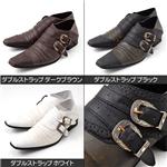Bracciano スタイリッシュ2WAYシューズ ダブルストラップ D.BROWN 27