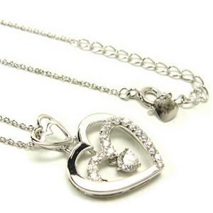 jestic heart*ジェスティックハート スノーフレーク ハート&ハート ネックレス