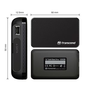 Transcend（トランセンド） 1.8インチ ポータブルSSD TS128GSSD18M-M 128GB