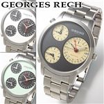 GEORGES RECH(ジョルジュレッシュ) トリプルフェイス メンズブレスウォッチ GR-14022 GR-14022-02/ブラック