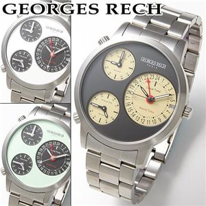 GEORGES RECH(ジョルジュレッシュ) トリプルフェイス メンズブレスウォッチ GR-14022 GR-14022-03/エメラルドグリーン