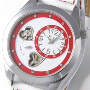 ficce(フィッチェ) ツインムーブ レディースサマー レザーウォッチ FC-11031 GP(シルバー)