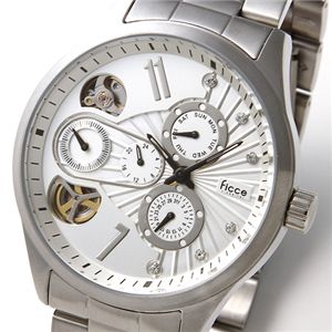 ficce(フィッチェ) メンズ ツインムーブ ブレスウォッチ FC-11037-01/シルバー