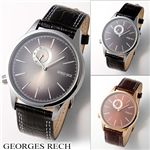 GEORGES RECH(ジョルジュレッシュ) メンズ スモールセコンド レザーベルト ウォッチ GR-14029-04/ピンクゴールド×ブラウン